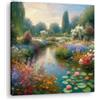 Artenor Quadro Paesaggi Luci e Ombre tra le Ninfee Impressioniste, 60 x 60 cm - Made in Italy, Quadri Moderni Soggiorno, Camera da Letto, Cucina, Poster da Parete, Decorazioni Casa