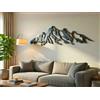 VAILLA Montagne Quadri Moderni Soggiorno - Legno 3D Decorazione da Parete | Legno MDF 6 mm, Tagliato al Laser, Paesaggio Montano, 5 Misure, Nero Argento Oro, personalizzabile, Soggiorno Cucina
