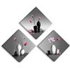 PIY PAINTING Quadri su Tela, Quadri Moderni Dipinto di Orchidee Eleganti Stampata su Tela Quadri di Orchidee Fiori, Decorazioni Murale per Cucina Camera Da Letto, Sala yoga, 3x 30x30cm
