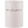 Dc Casa Set 3 Barattoli in Latta Bianca - Contenitori in Acciaio Galvanizzato - Barattoli Cucina Eleganti e Compatti (17,5x13,5 cm)