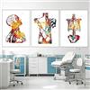 WZXGHE Poster di anatomia medica,poster di anatomia del cuore con fiori, immagini cuore polmone cervello,per decorazione dell'ufficio del medico senza cornice (A, 3x30x40cm, Senza cornice)