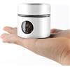 SIPLIV Barattolo per caffè da viaggio, mini contenitore ermetico in acciaio inox e vetro, ideale per chicchi di caffè e fondi di caffè, bianco, 40 ml