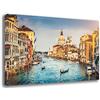 Printerland Quadri Moderni CITTA' ITALIA città Quadro moderno da Parete XXL grande Stampa su tela Canvas Decorazione Murale muro Soggiorno Arredo Camera da letto Cucina (VENEZIA, 30x50 cm)