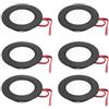 ruehalf 6X Faretti LED Sottili da Incasso for mobili, 3W, 12V DC, faretti LED da Incasso, lampadine da 55mm, luci solari for Camper e Camper.(Black Shell,White 6000K)