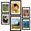 Nacnic Foglio poster di Frida Klimt van Gogh. Galleria del pittore. Dipinti decorativi per il tuo soggiorno, camera da letto, casa. Stampe d'arte da parete. Dimensioni A4 e A3