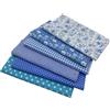aufodara 6 Pezzi 50 x 80 cm Tessuto Artigianale Tessuti Tessuto Cotone Grande Stoffa Patchwork Cucito Creativo Stoffe a Metro Materiali per Hobby Creativi Fatto a Mano (Blu)