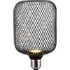 Suprema, Lampadina LED Decorativa Gabbia, Diffusore Faretto, 100x162, Attacco E27, Flusso Luminoso 110Im, Tensione 220-240V, Luce calda 1800k, Potenza 3,5W, Dimmerabile (Nero)