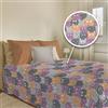 PENSIERI DELICATI Copriletto 170 x 280 cm, Singolo 100% Cotone Pique, Ideale Come Telo Arredo, Coperta Salva Letto 1 Piazza, Fantasia Happycat Arancio, 100% Made in Italy