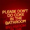 Looklight Please Don't Do Coke in The Bathroom Insegne al neon a LED rosse per decorazioni da parete, insegne luminose a barra dimmerabili per camera da letto, bagno, casa, bar, club, feste