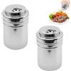 SHENGYIG Spargisale Grande Da Cucina, in Acciaio Inox 304 | Saliera in Acciaio Inox, Adatto per Conservare Zucchero e Pepe Durante Grigliare e Cucinare a Casa
