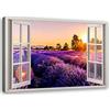 Feeby Quadro su Tela Lavanda Qualita Fotografica 3D Vista Viola 60x40 cm