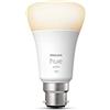 Philips Hue Lampadina LED smart a baionetta B22, Bianco | 1100 lm, Equivalente a 75 W, Smart LED, Controllo da app, Smart Home