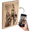 Cadeauki regali personalizzati per coppie - foto regali in legno bruciato famiglia - incisione su legno targhe - regali con foto incisa per San Valentino, nascita, anniversario (8)