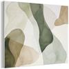 MuchoWow© Creazione Parete Feltro Moderno Soggiorno Stanza Letto Quadro | 70x50 cm - Cornice Salotto Japandi - Astratto - Verde