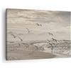 ARTTOR Moderno Quadro su Tela 70x50 cm Stampe da Parete Paesaggi Marino - 4723 | Gabbiani Costa Boho Quadro Decorativo Piccolo 1 pezzo Soggiorno Camera da Letto Arte da Parete Decorazione da Parete ARTTOR