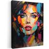 MuchoWow© Stampe su Tela moderne Quadro Moderno Soggiorno Quadretti da | 30x40 cm - Parete Room Decor Donna - Arte - Astratto - Ritratto