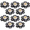 Sxhlseller Chip LED, Chip LED Ultra Luminoso da 10 Pezzi, Perline Luminose Fai-da-te 3V per Lampada da Tavolo Torcia da Incasso a Soffitto (Luce calda 1W)