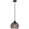 PETITES ECREVISSES - Lampadario a sospensione, illuminazione moderna in cristallo industriale, paralume E27, metallo, diametro 200 mm, design per camera dei bambini, soggiorno, ristorante (Nero-A)