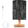 Mnsruu Lampada da comodino a LED con porte di ricarica USB New York, luce notturna moderna, antiscivolo, per camera da letto, soggiorno, camera dei bambini