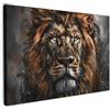 MuchoWow© Quadri Camera Da Letto Stampe Da Parete Quadro Su Tela Moderni | 90x60 cm - Decorazioni Murali Soggiorno Foto Quadretti Ingresso Casa Muro Leone - Animali - Ritratto - Nero - Lusso