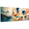 Wallazz Stampa su Tela Canvas Astratta - Quadri Moderni Soggiorno - Arte Astratta per Soggiorno, Camera da Letto, Ufficio e Arredamento Casa 70x140 cm