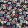 Kt KILOtela - Tessuto Arredo Tappezzeria, Jacquard Gobelin, Rivestire Poltrone, Divani, Testiera Letto, Cuscini, 100 cm Lunghezza x 280 cm Larghezza, Crine, Multicolore, Nero - 1 Metro