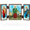 NKlaus - Xenia di San Pietroburgo - Trittico di icone cristiane - Ksenija Peterburgskaja - altare piccolo in legno 36158