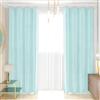 PETTI Artigiani Italiani - Tende Velluto a Pannelli per Interno con Anelli 2 Pezzi 140x280cm, Tenda Velluto Camera da Letto e Soggiorno Oscuranti Isolanti e Moderne, Celeste, 100% Made in Italy