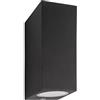 LEDKIA LIGHTING Applique da Parete per Esterni Alluminio Illuminazione Doppia Luce Miseno Grigio Scuro 150x92x68 mm GU10 Alluminio per Sale, Soggiorno, Cucina, Camera