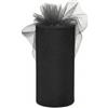 BRIMOREA Rotolo di Tulle 92m x 30cm, Tessuto in Tulle Organza per Decorazioni Matrimoni e Feste, DIY Tutu, Tabelle, Fiocchi, Craft, Nastro Decorativo per Natale e Porte (Nero)
