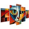 islandburner Quadro su tela Gatto astratto stile pittura Pablo Picasso Pet Art JBZJ Quadri Stampe Immagini Murale Decorazione da parete