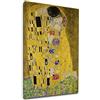 Grafic Quadro Bacio Klimt Maxi formato quadri Moderni Soggiorno Klimt Il Bacio (Cm 130x200) Stampe da parete su Tela Canvas Pronto da appendere Soggiorno Salotto Camera da Letto Ufficio Canvas