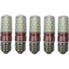 ANTYX Basso voltaggio E26 / E27 10W LED Lampadina di Mais della Lampadina 60 2835 SMD AC/DC 12V & 24V Luci a Candela a Prova di Esplosione ACDC 12-40V (Pack 5) (Colore : Green)