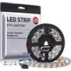 BTF-LIGHTING SK6812RGBW (WS2812B RGBW) RGB + bianco freddo Individualmente indirizzabile 5m 60 LED/pixel/m Flessibile 4 colori in 1 LED sogna colorato Striscia LED IP30 Non impermeabile DC5VPCB bianco