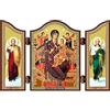 NKlaus 1448 Madre di Dio Tutti i Re Trittico in legno Icona ortodossa Vsecarica