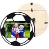 HSDLEWJ Generic, 2 cornici portafoto in legno a forma di calcio, 20 cm, per 10 x 15 cm, da parete, per ufficio, casa, camera da letto, scrivania, parete, tifosi, giocatori, donne, bambini, regali per feste