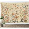 LB Arazzo Vintage Floreale Arazzo da Parete Uccello sull'albero dei fiori Telo da Parete Estetica retrò Arte Muraria per Soggiorno Camera da Letto Dormitorio Decorazione,235x180cm
