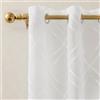Ystyle Tende per Interni Voile Semi Trasparenti 2 Pezzi con Occhielli, 140x300cm, Tenda a Panello Tende Leggere Morbida per Camera da Letto Cameretta Bambini e Soggiorno Moderne, Bianco