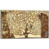 canvashop Quadri Moderni Soggiorno Klimt Albero della Vita 120X70 cm | Quadro Su Tela Canvas, Stampe Da Parete, Dipinti Famosi