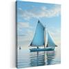 MuchoWow© Quadri Camera Da Letto Stampe Da Parete Quadro Su Tela Moderni | 50x70 cm - Decorazioni Murali Foto Quadretti Cucina Ingresso CasaBarca a vela - Lago - Acqua - Stile Marino - Natura