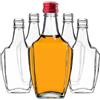 KADAX bottiglie in vetro 250ml con tappo a vite rosso - bottiglie vuote da riempire per liquore, grappa, olio e aceto, conservazione alimentare