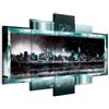 B&D XXL - Quadri Moderni per Soggiorno Grandi, Città New York, 150x75 cm | Chiodi Inclusi, 5 Pezzi, Quadro Moderno, Canvas con Struttura, Componibili, Resistenti Allo Sbiadimento, Produzione Europea