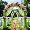 EUBSWA - 3 m x 160 cm di tessuto in organza, tulle rosa al metro, tulle morbido per cucito, tessuto a rete decorativo per decorazioni di Arbor, tende per matrimoni, decorazioni a mano, arco