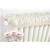 Generico 3PZ Copricalorifero Elasticizzato in Beige Estensibile da 40 a 80cm Ecrù Copri Termosifoni Tessuto Copri Calorifero in Stoffa Copritermosifone Stoffa in Cotone 100% Copricalorifero MADE IN ITALY