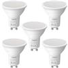 Lepro Lampadina LED GU10, 4.5W Equivalenti a 50W Alogena, Luce Bianca Calda 2700K, 345 LM, Angolo del Fascio 100°, Faretto LED da Incasso non Dimmerabile,5pezzi