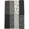 Jukway 8 Pezzi Tessuto di Cotone 50 x 50 cm Stampati Stoffa Patchwork Quadrati Tessuti Bundle Design Assortiti Trapuntato Cucito Fai da Te Decorazione Artigianato Fatti a Mano (Nero)