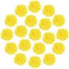 QUARKZMAN 20Pcs Pompon Di Carta Velina, 10cm Fiori Di Carta Colorati Grandi Decorazioni Per Parete Per Fiesta Party Compleanno Matrimonio Giallo Chiaro