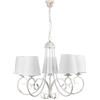 ONLI Pompei Lampadario con Paralumi, Bianco