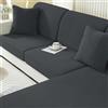 Ystyle Copriseduta Divano Elasticizzato, Universale Copricuscini Divano, Sofa Seat Cover, Copri Seduta Divano Antigraffio, Copridivano Cuscini, Coprisedile Divano (Grande 1 Posto, Grigio Scuro)