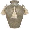 Arborus Arobrus - Vaso vintage da 24 cm, in ceramica, grigio verde, vaso antico con nappe, decorazione rustica, vaso da tavolo per fiori secchi, rami, rustico, casa di campagna boho, decorazione da tavolo